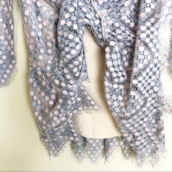 New Foxidox Lace Romance Overlay Long Sleeve Dress - Picture 7 of 13